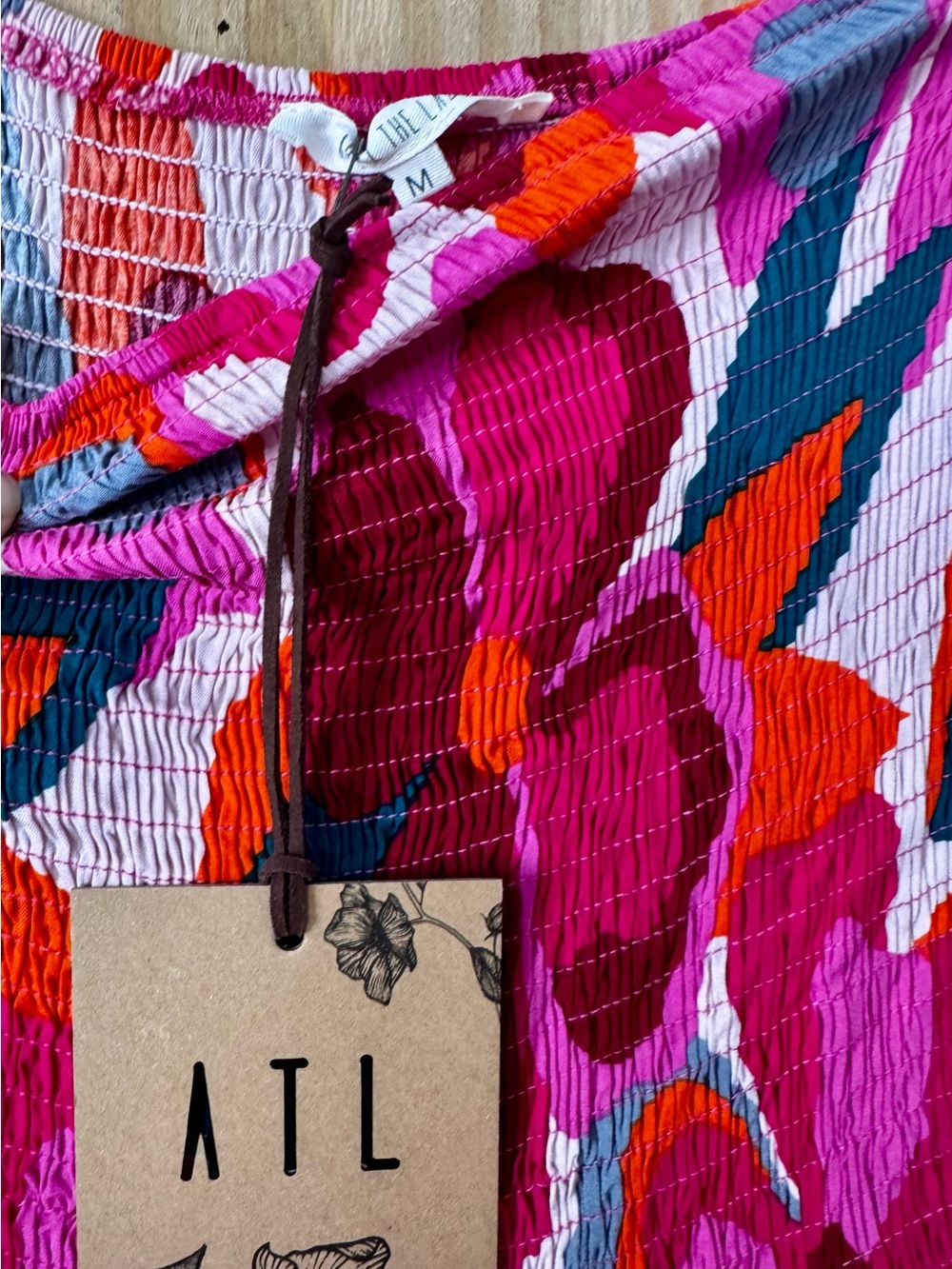 Anthropology Abel The Label Strapless Smocked Tiered Maxi Dress vibrant NWT - Picture 3 of 5
